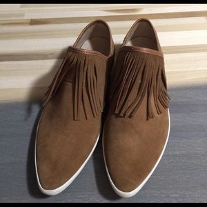 Sanuk Leather slip ons